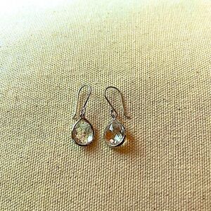 IPPOLITA Mini Teardrop Earrings in Sterling Silver with Clear Quartz Stones